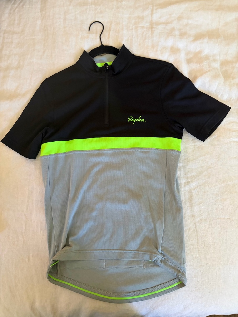 Rapha Black & Neon Yellow-Trim Club Cycling Jersey
